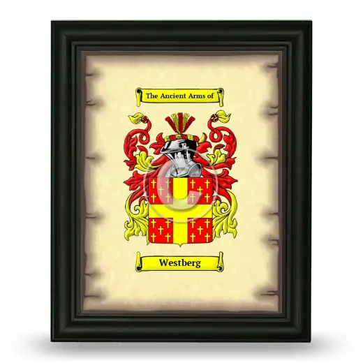 Westberg Coat of Arms Framed - Black