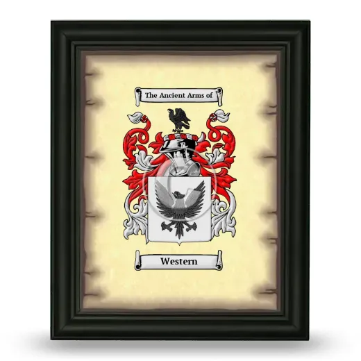 Western Coat of Arms Framed - Black