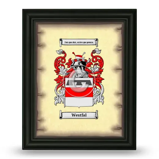 Westfal Coat of Arms Framed - Black