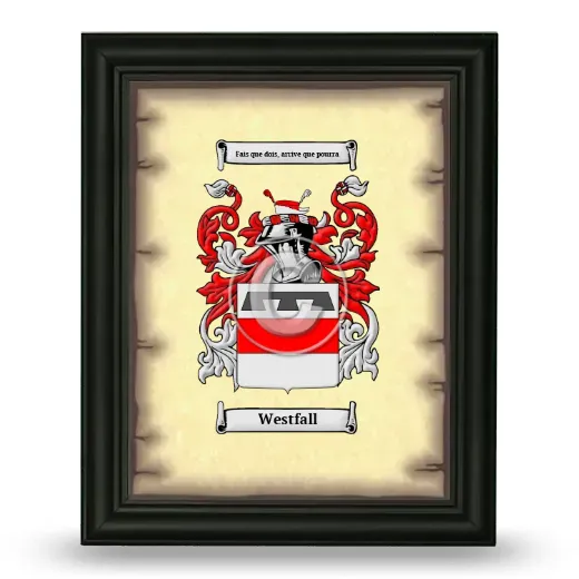 Westfall Coat of Arms Framed - Black