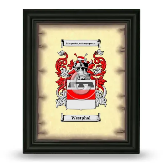 Westphal Coat of Arms Framed - Black