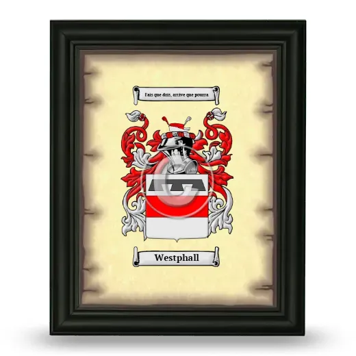Westphall Coat of Arms Framed - Black