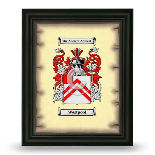 Westpool Coat of Arms Framed - Black