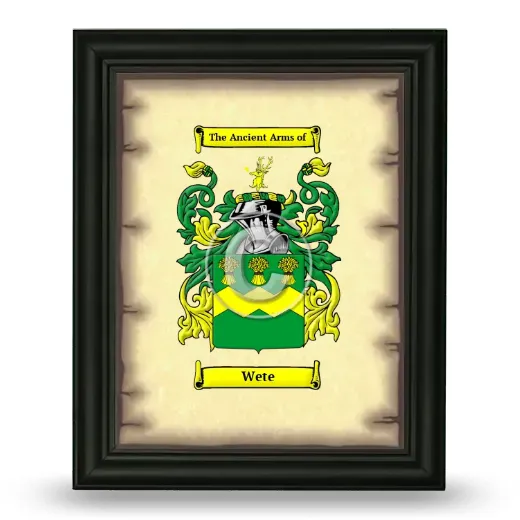Wete Coat of Arms Framed - Black