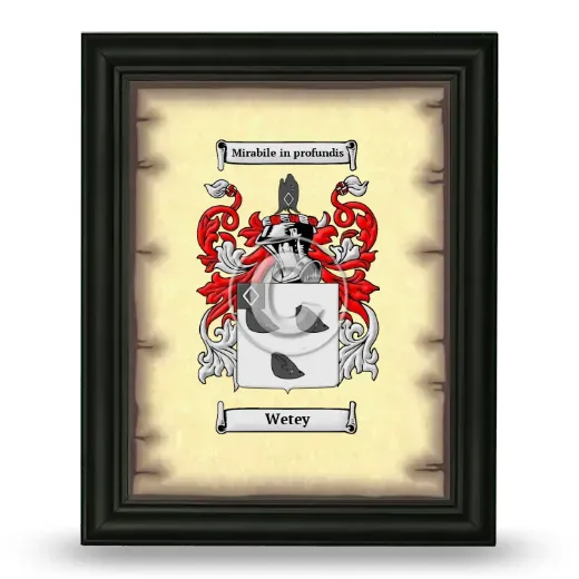 Wetey Coat of Arms Framed - Black