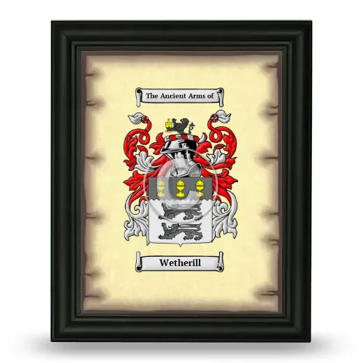 Wetherill Coat of Arms Framed - Black