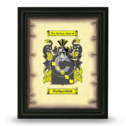 Wethersfield Coat of Arms Framed - Black