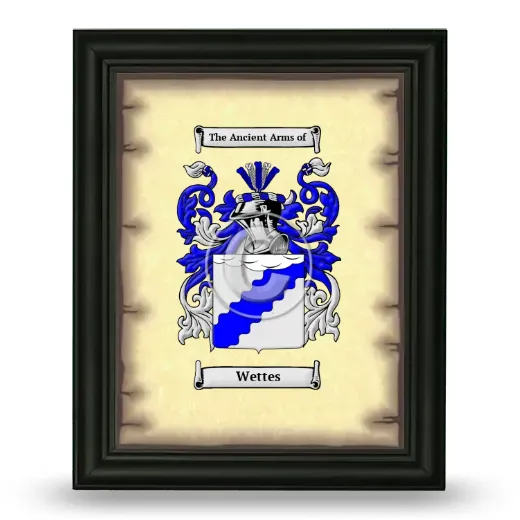 Wettes Coat of Arms Framed - Black