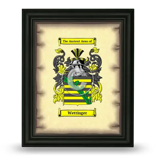Wettinger Coat of Arms Framed - Black
