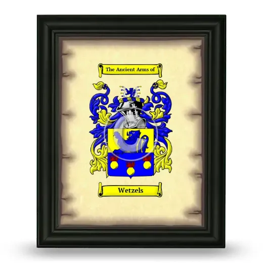 Wetzels Coat of Arms Framed - Black
