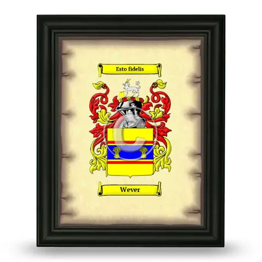 Wever Coat of Arms Framed - Black