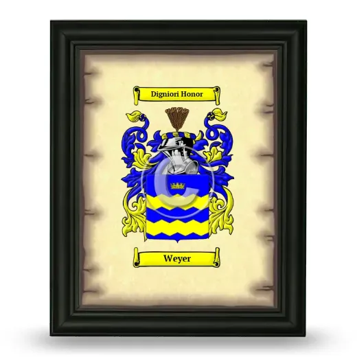 Weyer Coat of Arms Framed - Black