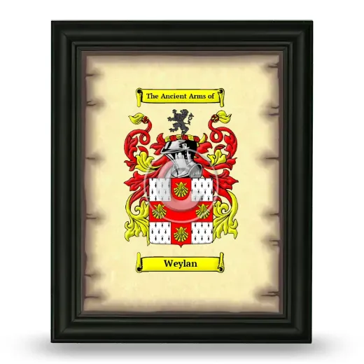 Weylan Coat of Arms Framed - Black
