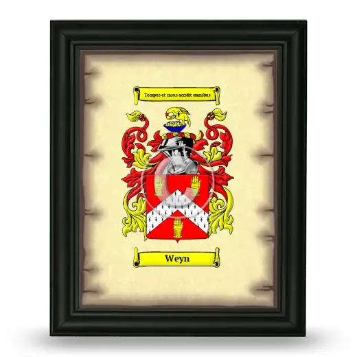 Weyn Coat of Arms Framed - Black