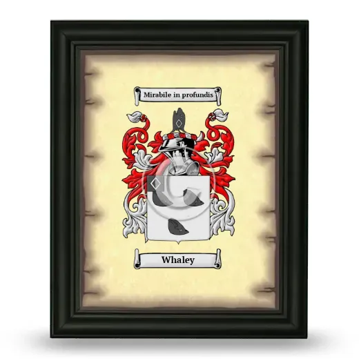 Whaley Coat of Arms Framed - Black