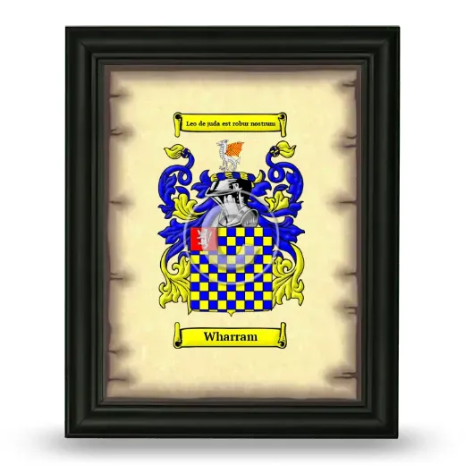 Wharram Coat of Arms Framed - Black