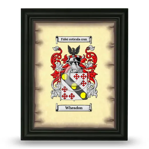 Wheadon Coat of Arms Framed - Black