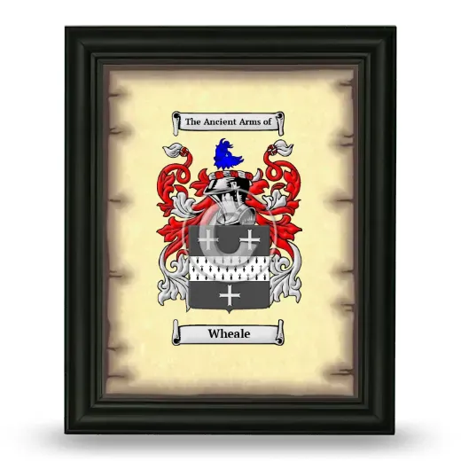 Wheale Coat of Arms Framed - Black
