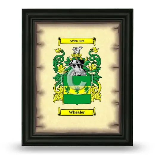 Whealer Coat of Arms Framed - Black