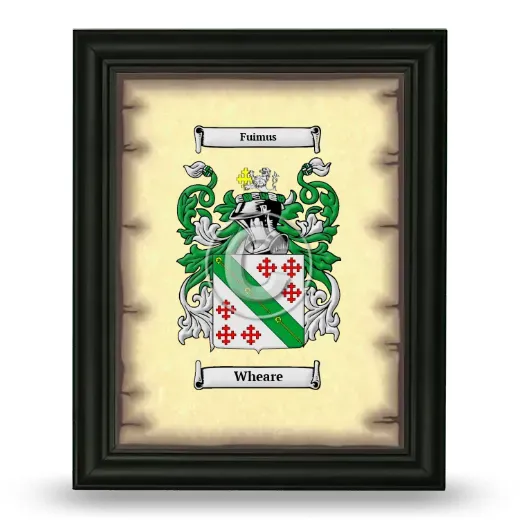 Wheare Coat of Arms Framed - Black