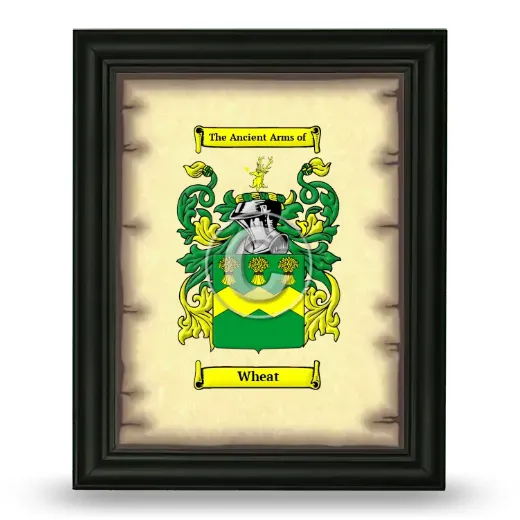 Wheat Coat of Arms Framed - Black