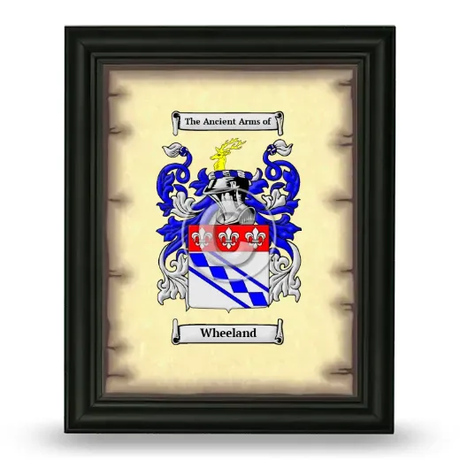 Wheeland Coat of Arms Framed - Black