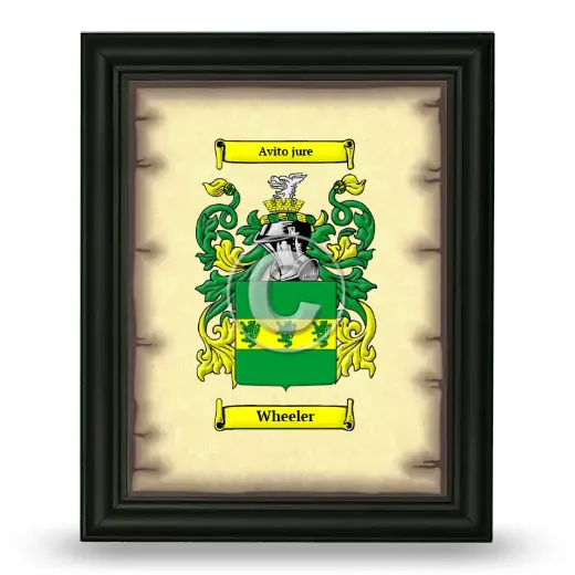 Wheeler Coat of Arms Framed - Black