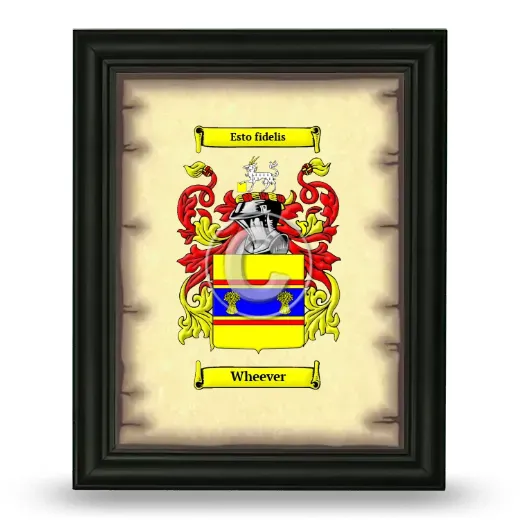 Wheever Coat of Arms Framed - Black