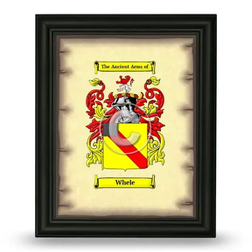 Whele Coat of Arms Framed - Black