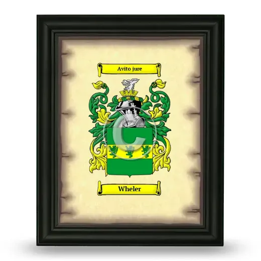 Wheler Coat of Arms Framed - Black