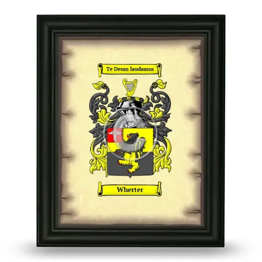 Wherter Coat of Arms Framed - Black