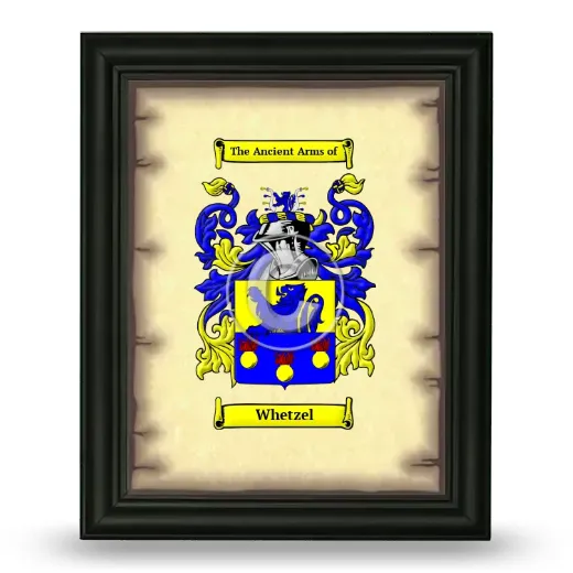 Whetzel Coat of Arms Framed - Black