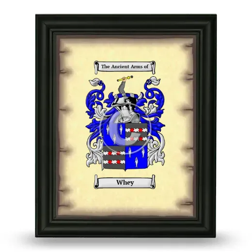 Whey Coat of Arms Framed - Black