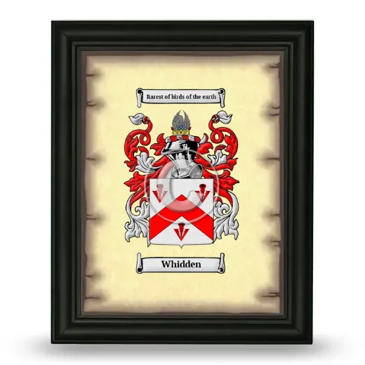 Whidden Coat of Arms Framed - Black