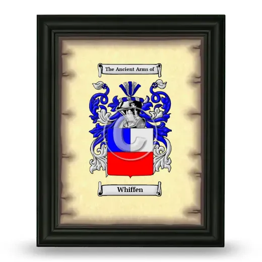 Whiffen Coat of Arms Framed - Black