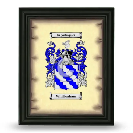 Whilbraham Coat of Arms Framed - Black