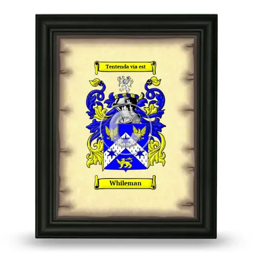 Whileman Coat of Arms Framed - Black