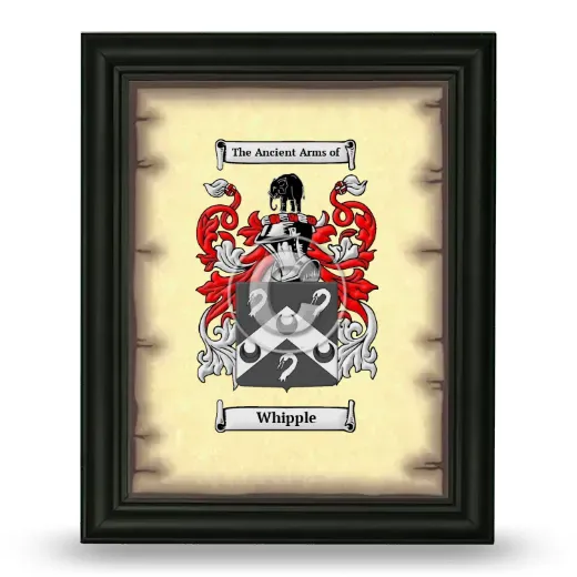 Whipple Coat of Arms Framed - Black