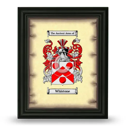 Whistone Coat of Arms Framed - Black