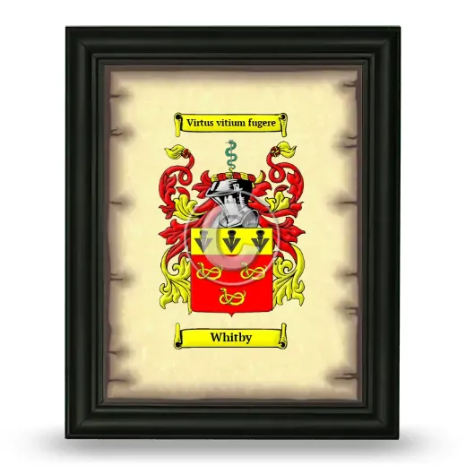 Whitby Coat of Arms Framed - Black