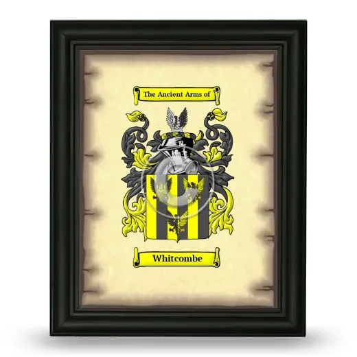 Whitcombe Coat of Arms Framed - Black