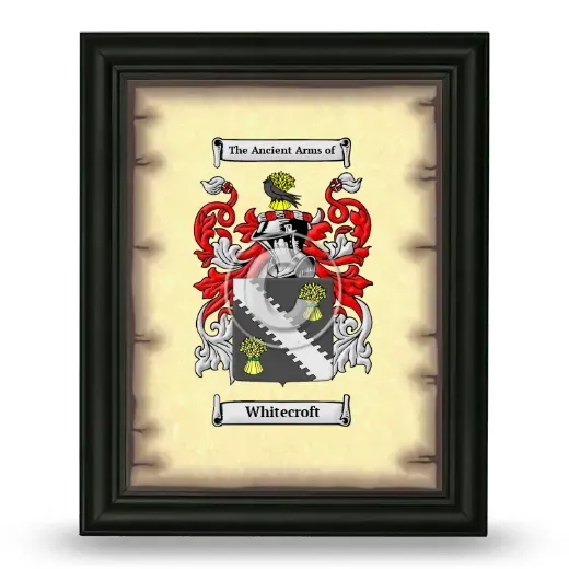 Whitecroft Coat of Arms Framed - Black