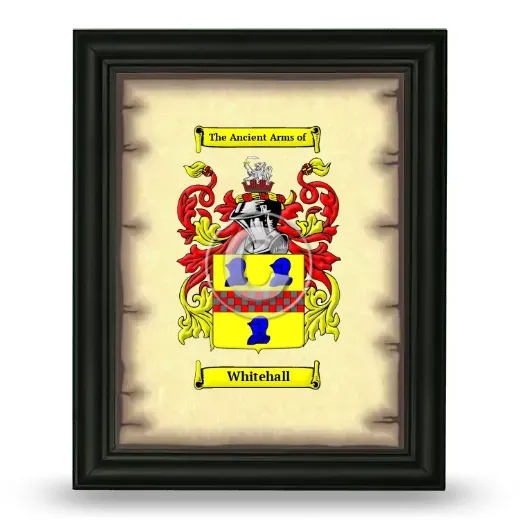 Whitehall Coat of Arms Framed - Black