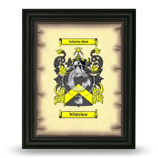 Whitelaw Coat of Arms Framed - Black