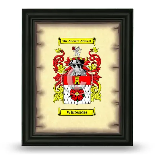 Whitesides Coat of Arms Framed - Black