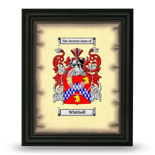 Whithall Coat of Arms Framed - Black