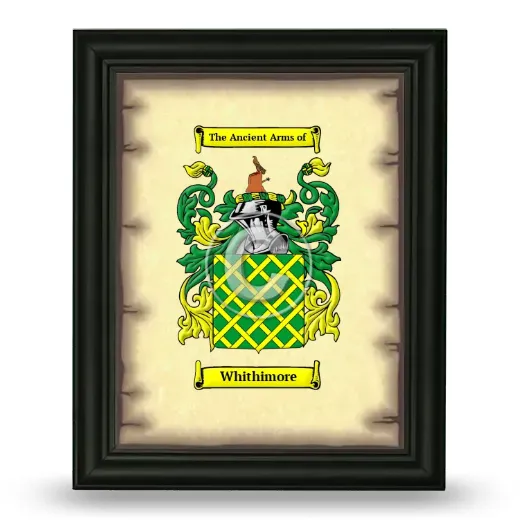Whithimore Coat of Arms Framed - Black