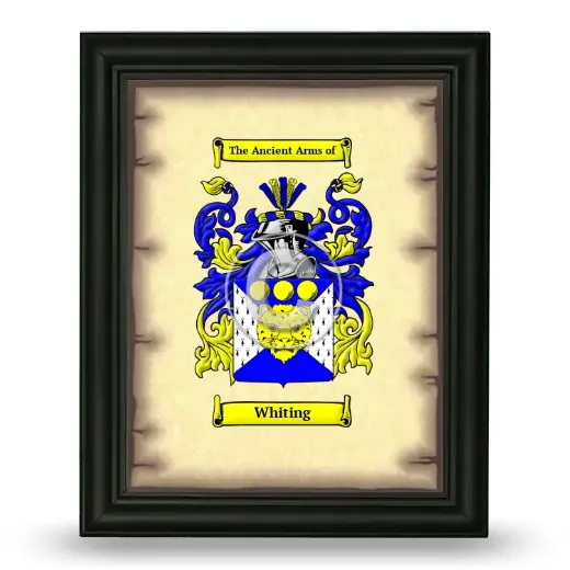 Whiting Coat of Arms Framed - Black