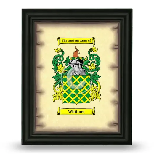Whitmer Coat of Arms Framed - Black