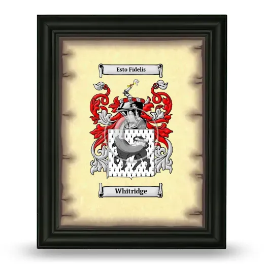 Whitridge Coat of Arms Framed - Black